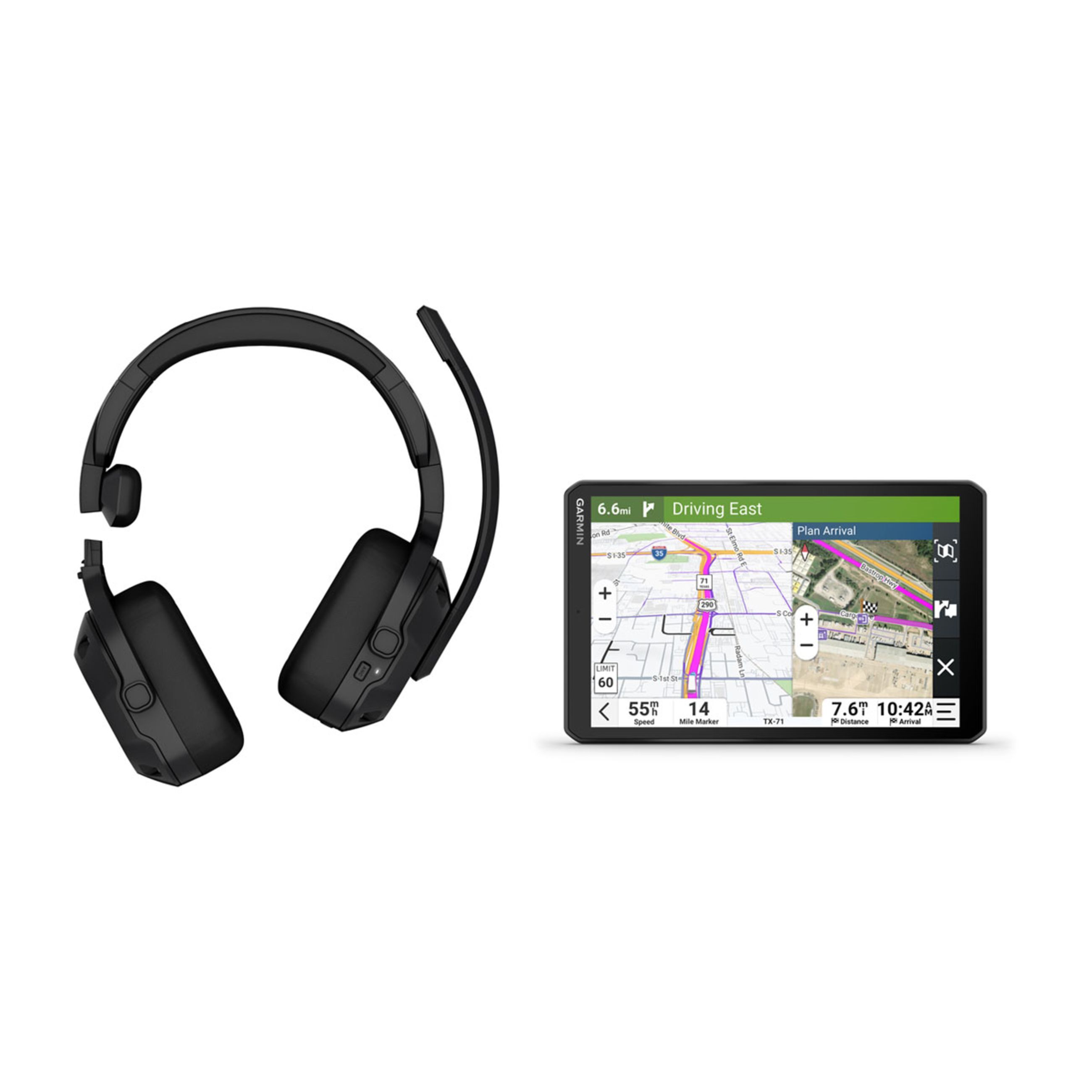 DēZl Otr720 - 8" Gps Truck Navigator With DēZl Headset 210