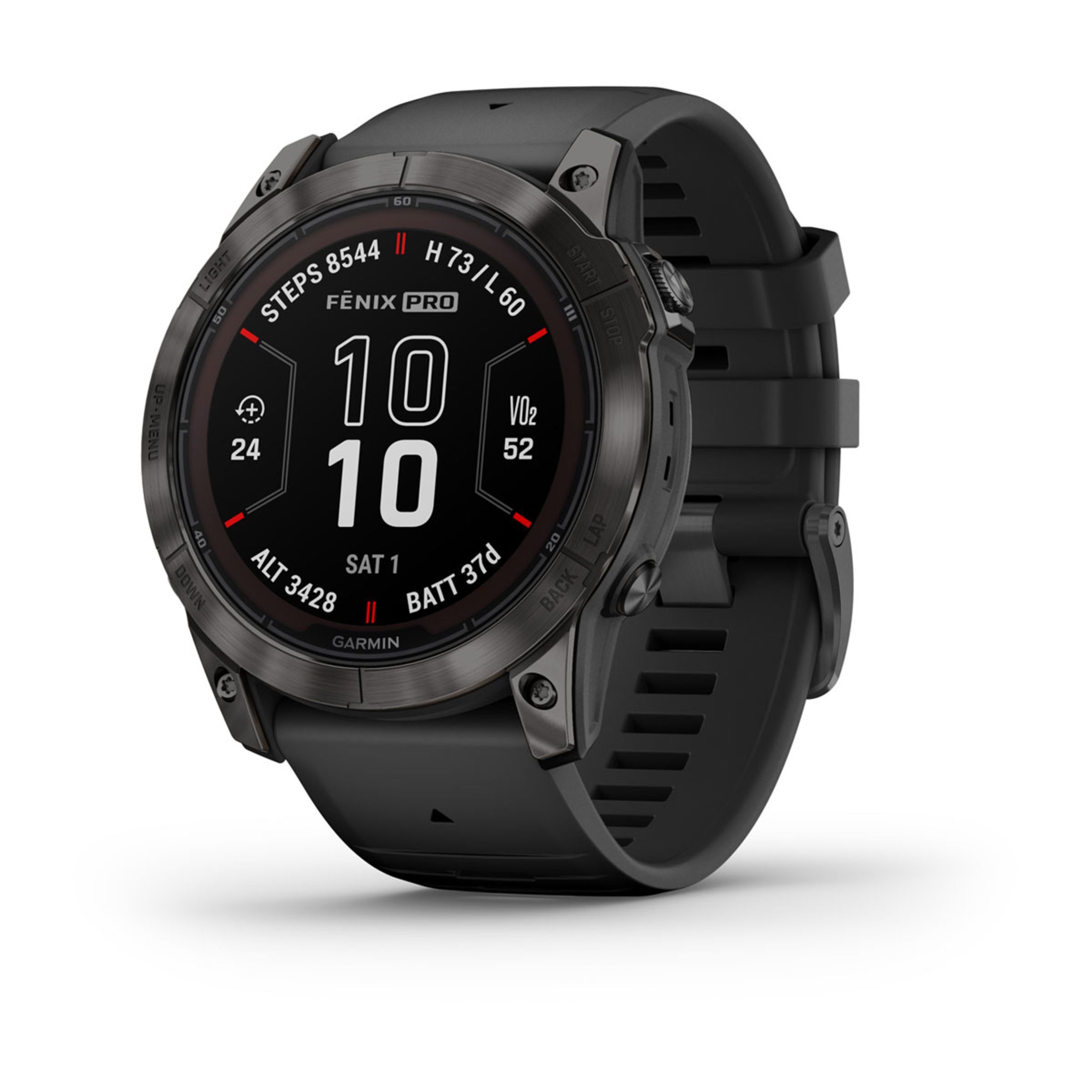 FēNix 7X Pro – Solar Edition - Carbon Gray Dlc Titanium With Black Band