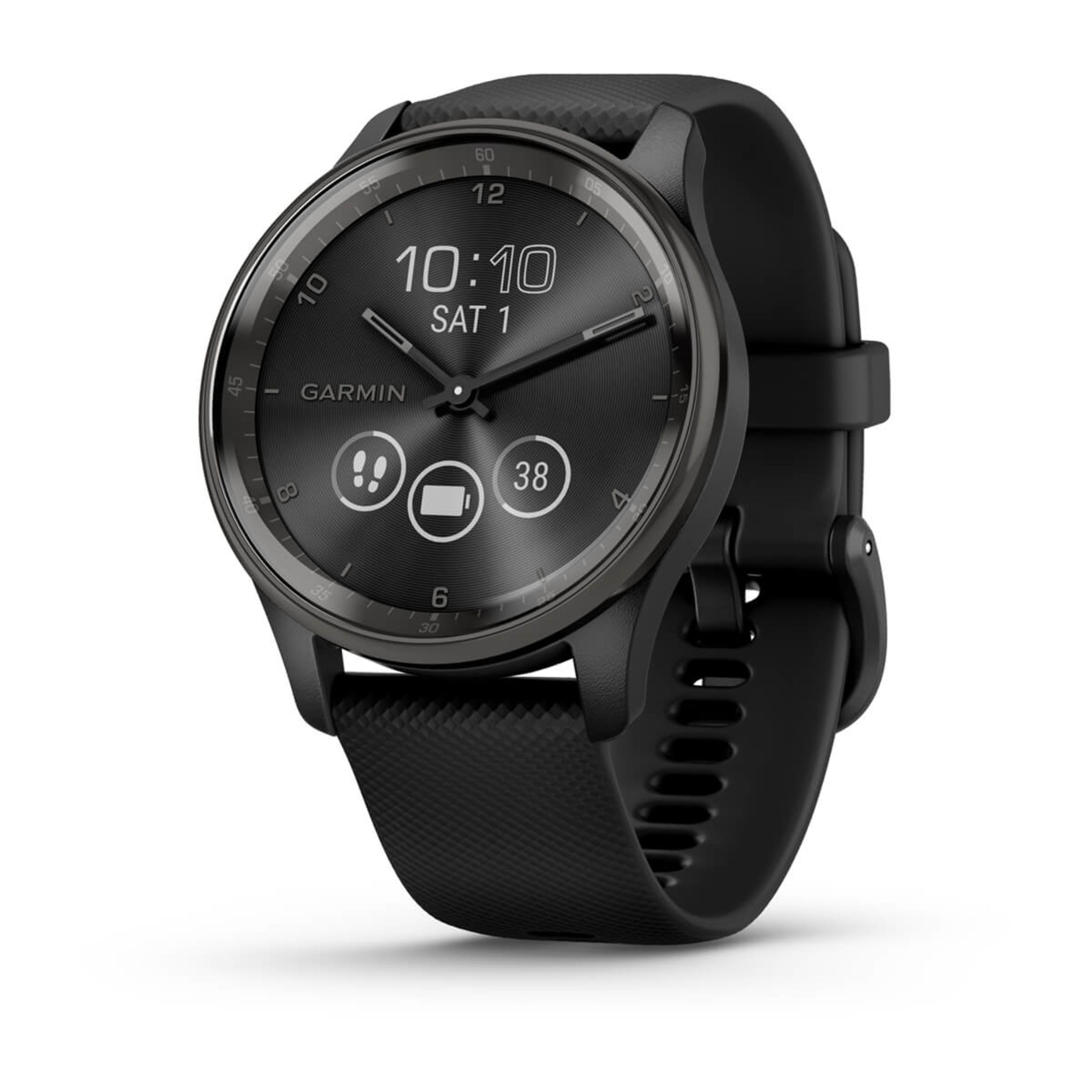 VíVomove Trend - Slate Stainless Steel Bezel With Black Case And Silicone Band