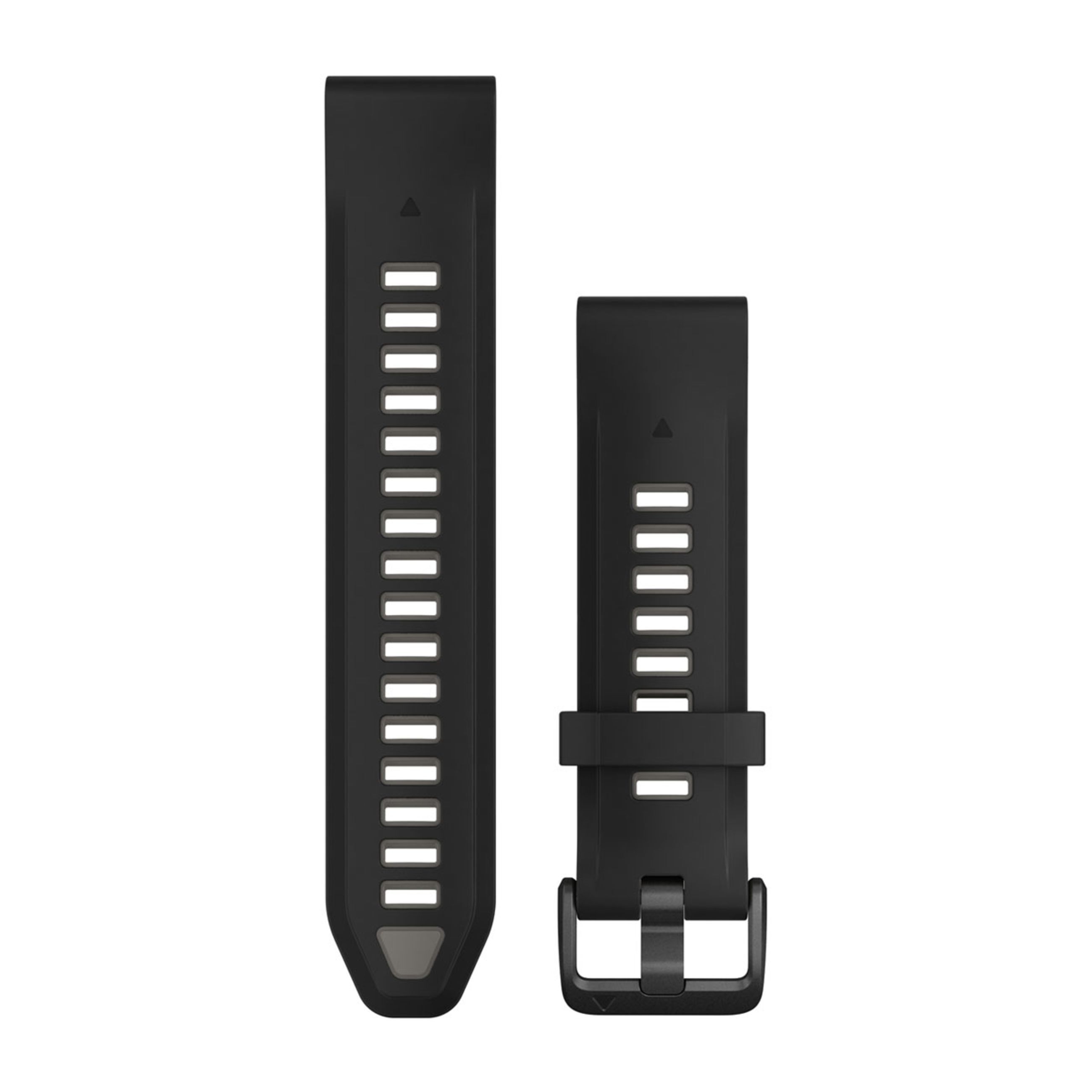 Quickfit 20 Watch Bands - Black/Pebble Gray Silicone