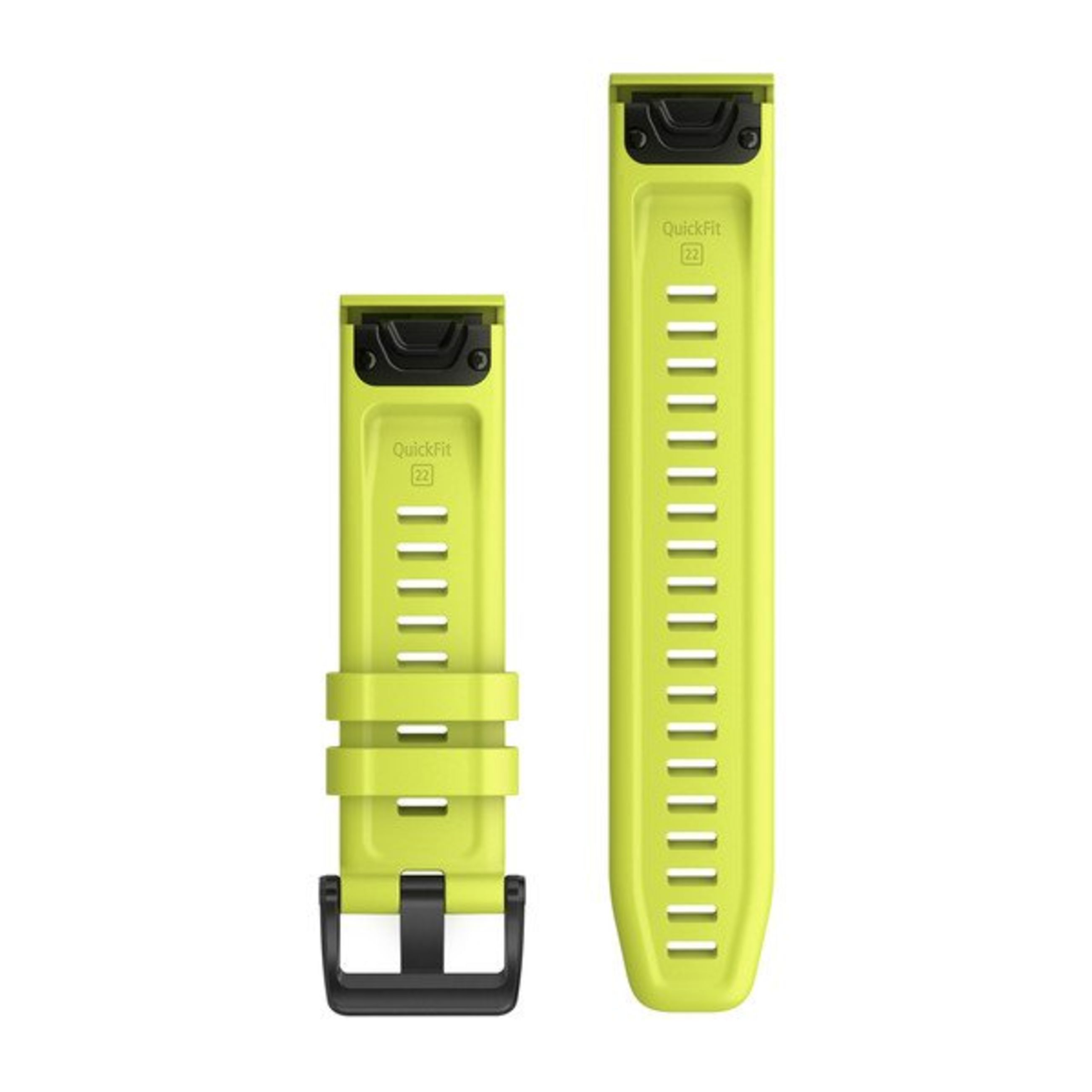 Alternative view of Quickfit 22 Watch Straps - Amp Yellow Silicone