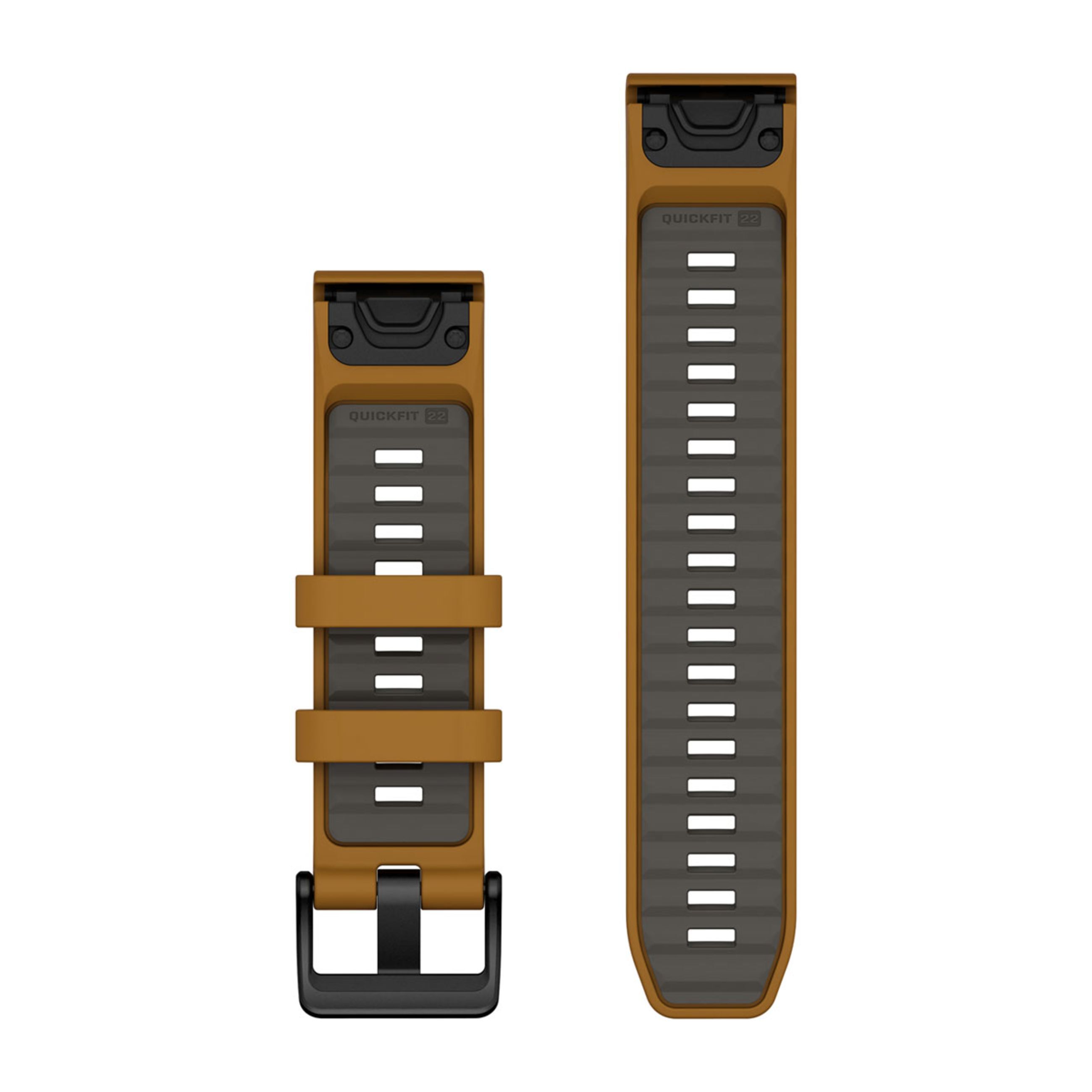 Alternative view of Quickfit 22 Watch Straps - Autumn/Pebble Gray Silicone