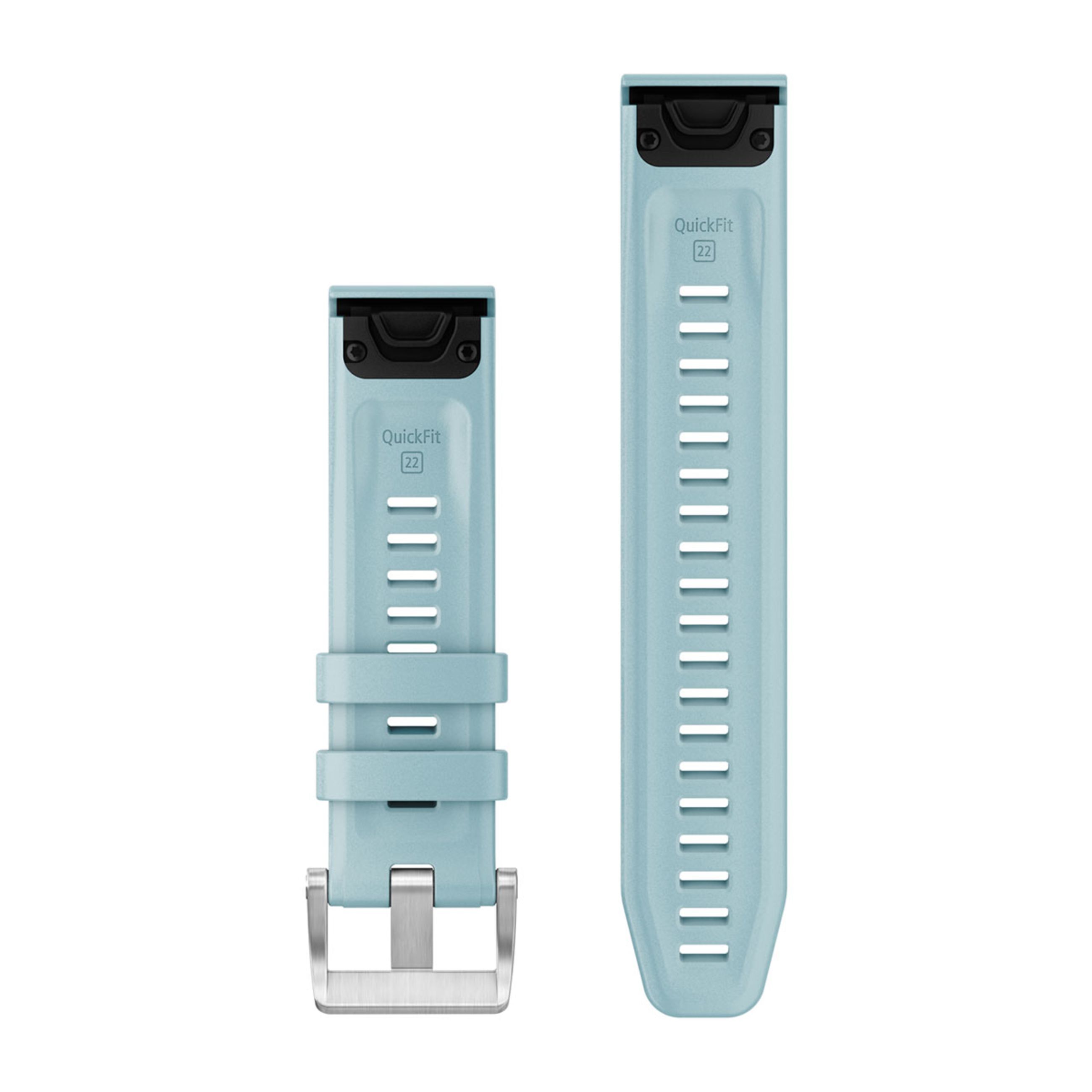 Alternative view of Quickfit 22 Watch Straps - Azure Silicone (3-Piece Dive Set)