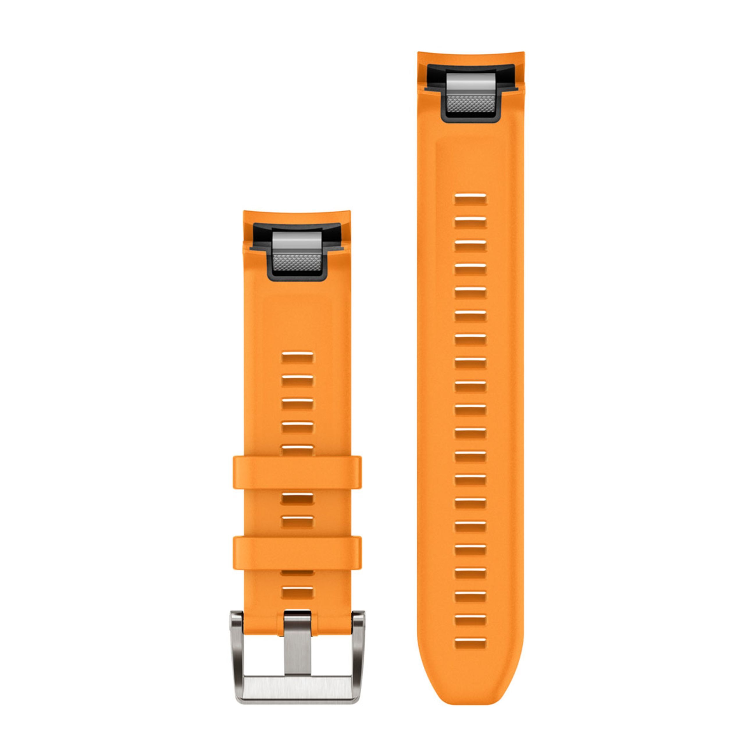 Alternative view of Quickfit 22 Watch Straps - Spark Orange Silicone Strap