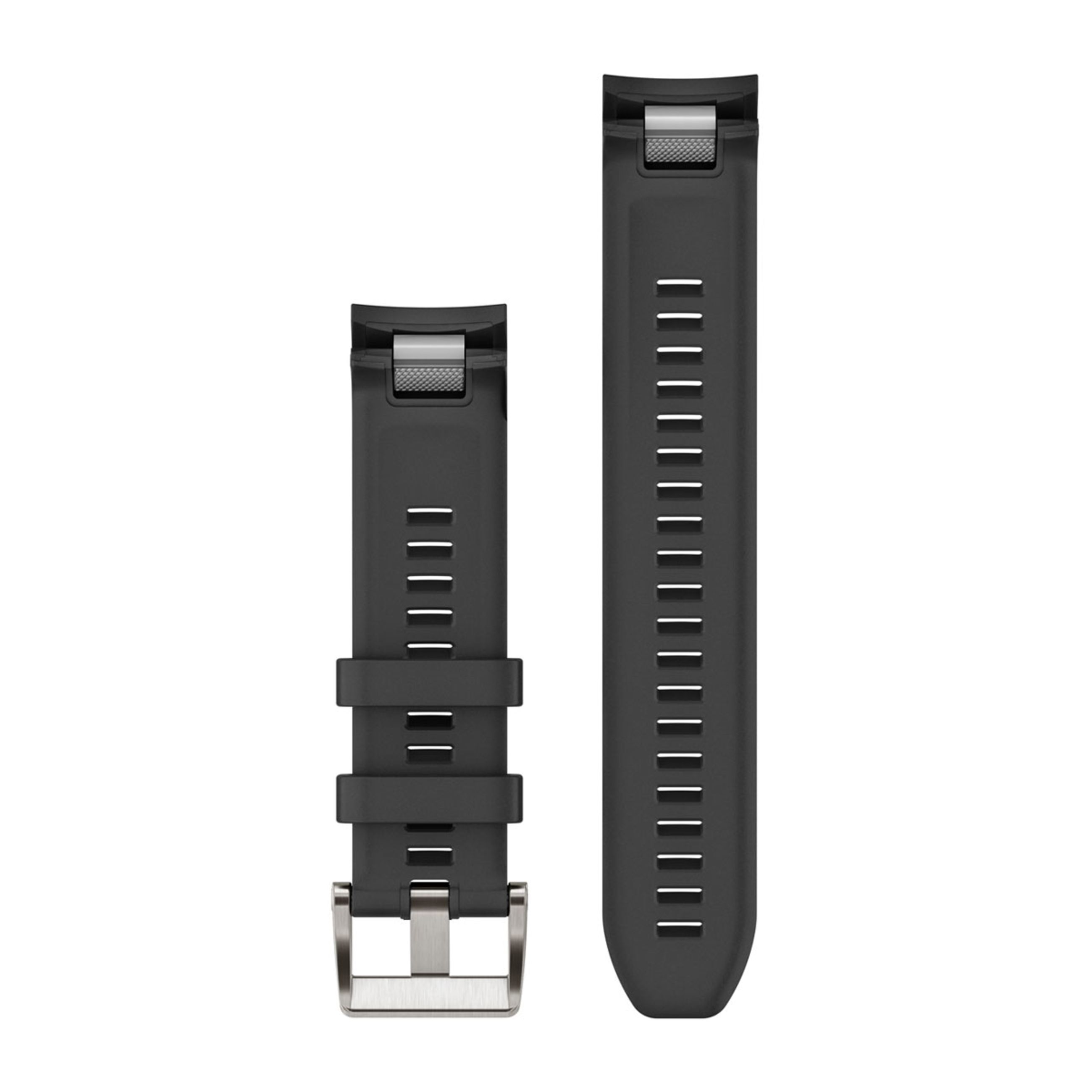 Alternative view of Quickfit 22 Watch Straps - Black Silicone Strap