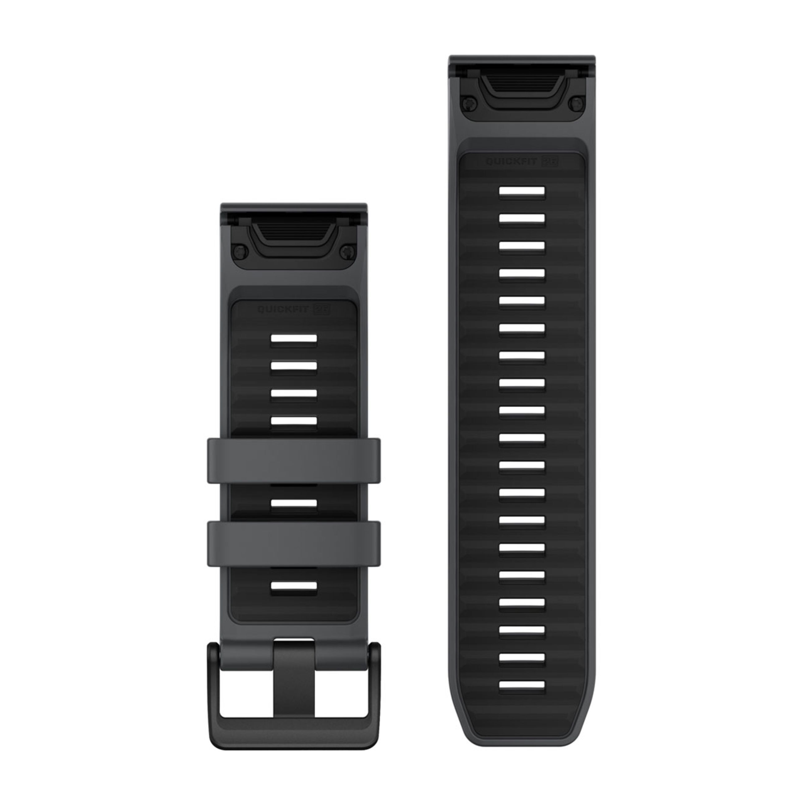 Alternative view of Quickfit 26 Watch Bands - Slate Gray/Black Silicone