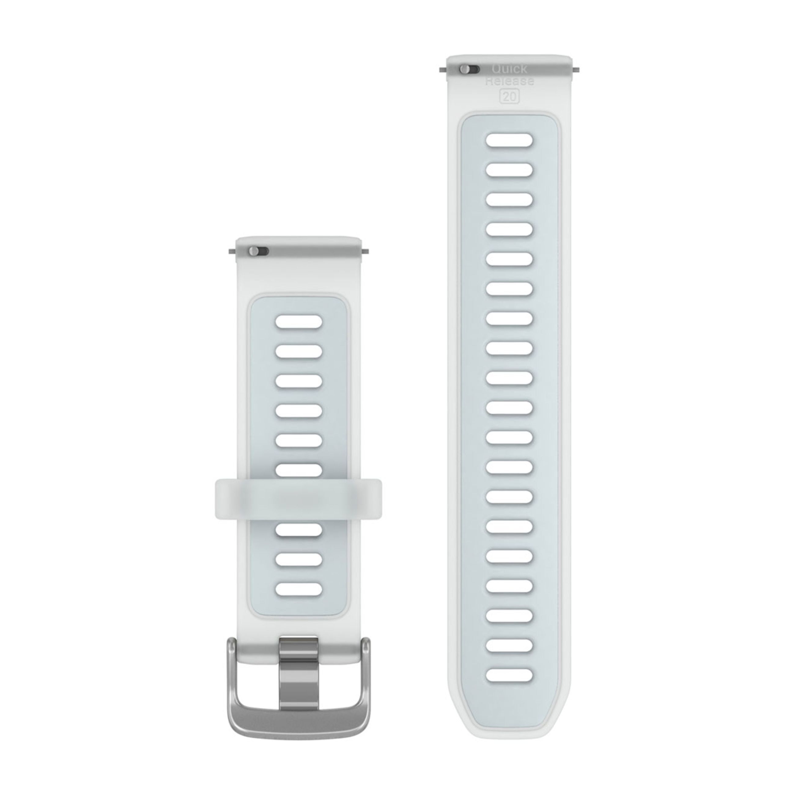 Alternative view of Quick Release Bands (20 Mm) - Translucent Whitestone/Cloud Blue With Silver Hardware