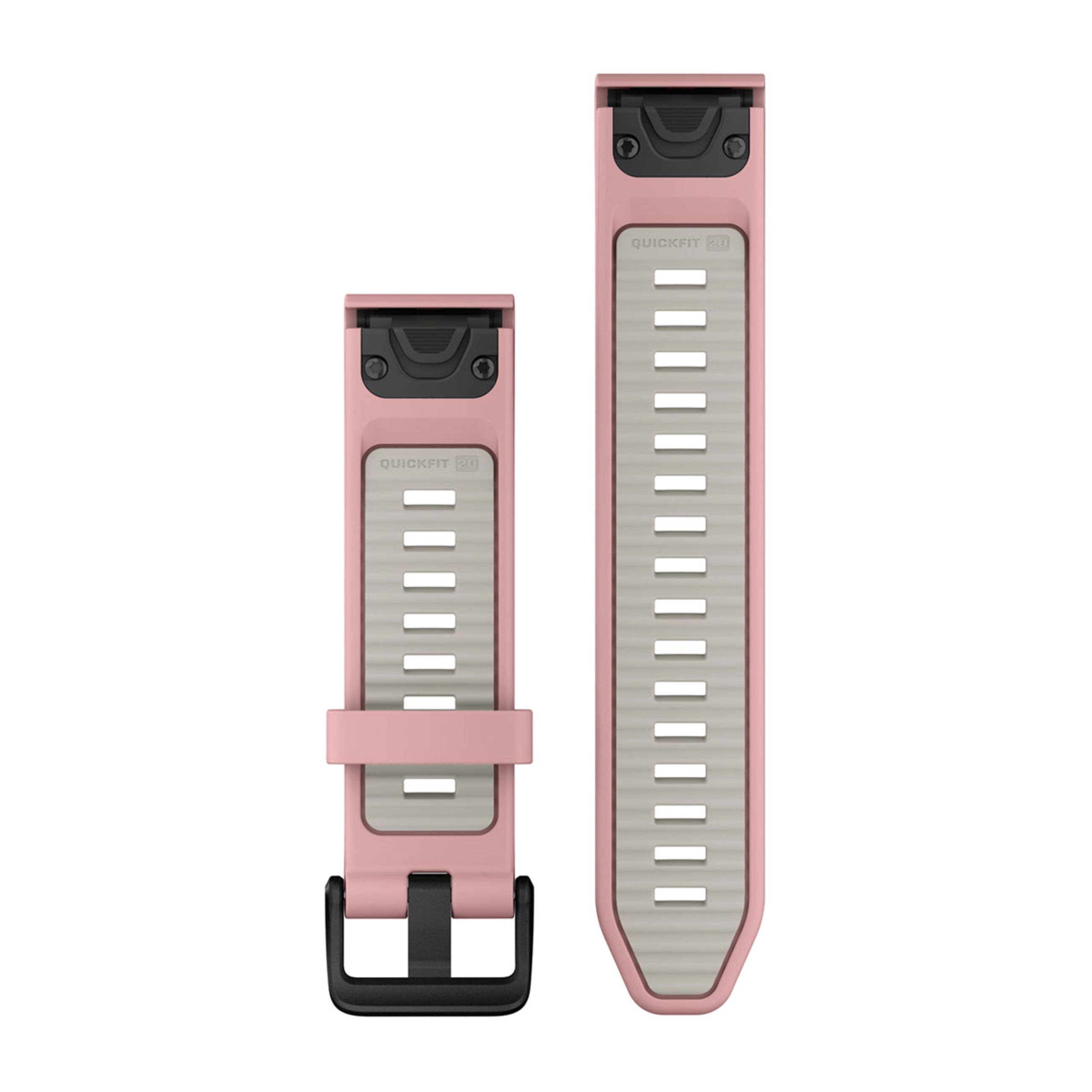 Alternative view of Quickfit 20 Watch Bands - Dust Rose/Fog Gray Silicone