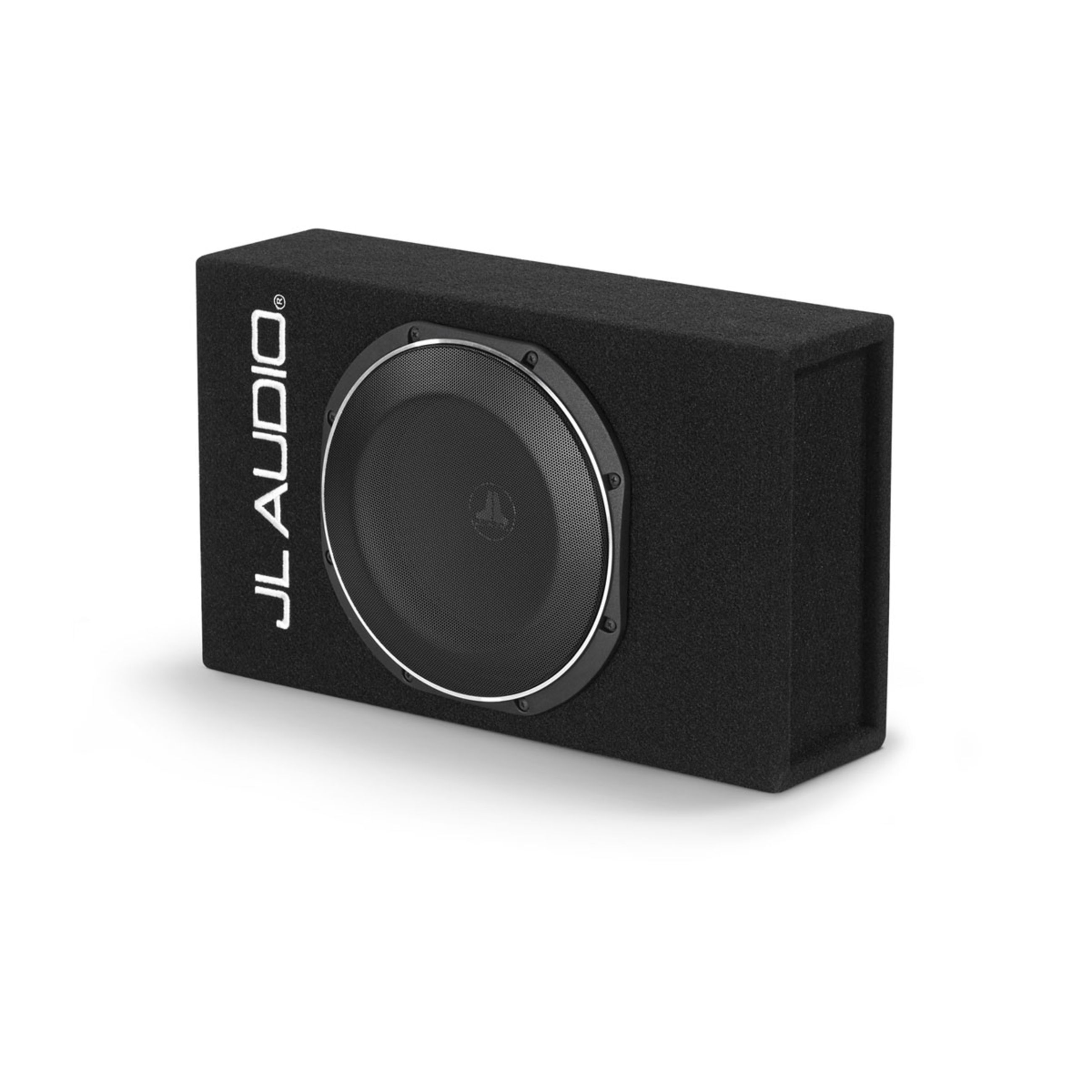 Alternative view of Jl Audio Powerwedge+ Tw1 Amplified Enclosed Car Subwoofer - Single 10" Tw1 Subwoofer And Built-In Amplifier (Acs110Lg-Tw1)