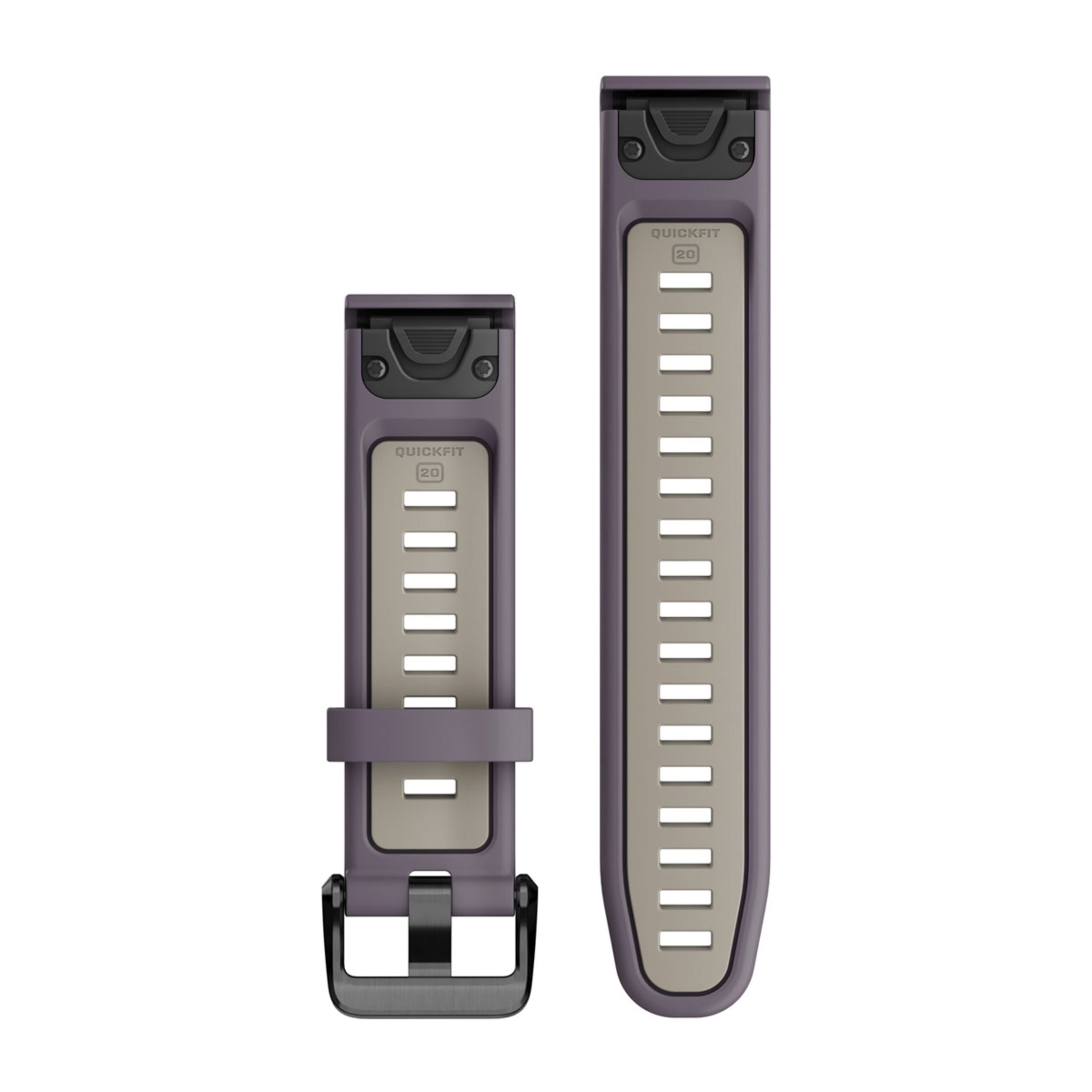 Alternative view of Quickfit 20 Watch Bands - Deep Orchid/Light Sand Silicone