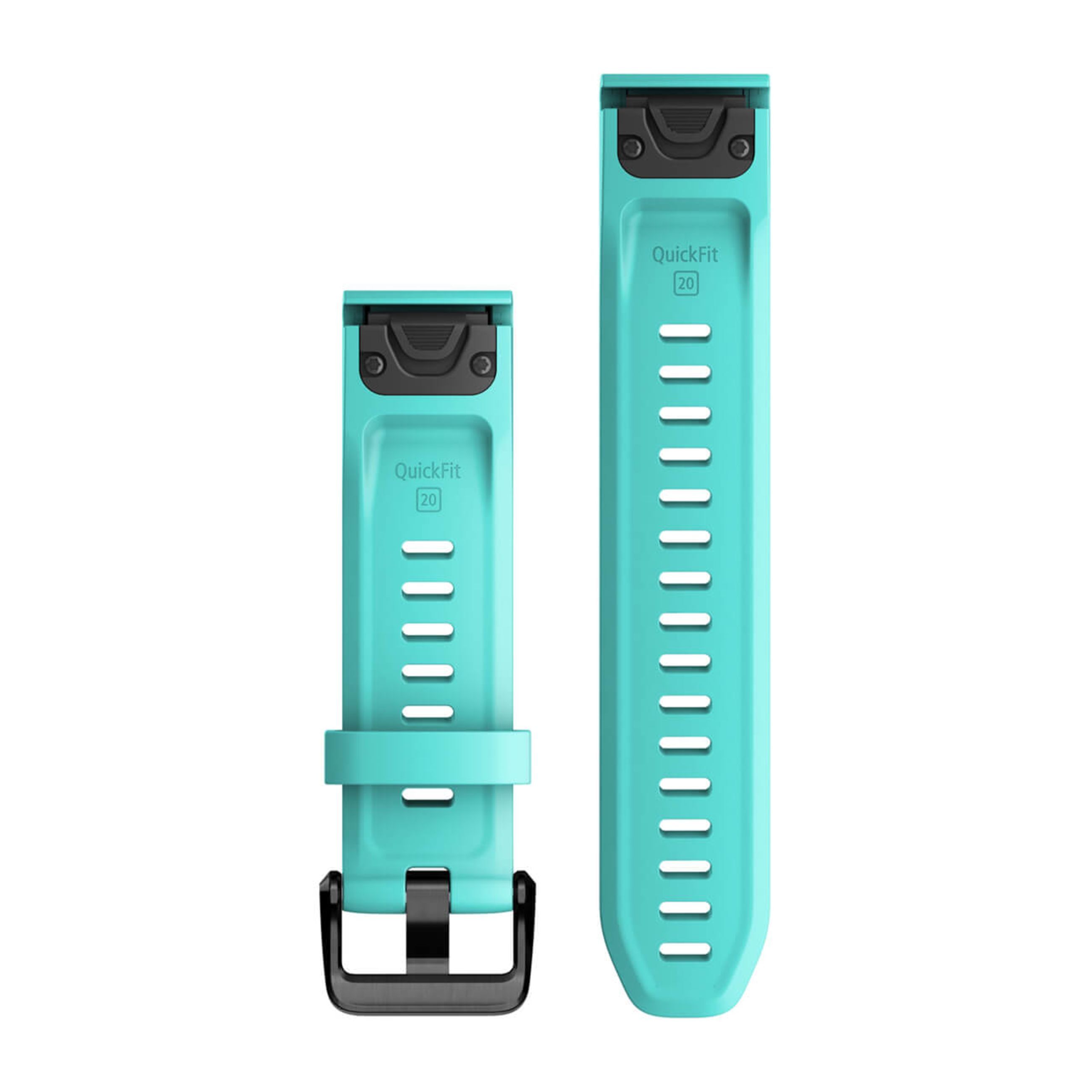 Alternative view of Quickfit 20 Watch Bands - Aqua Silicone