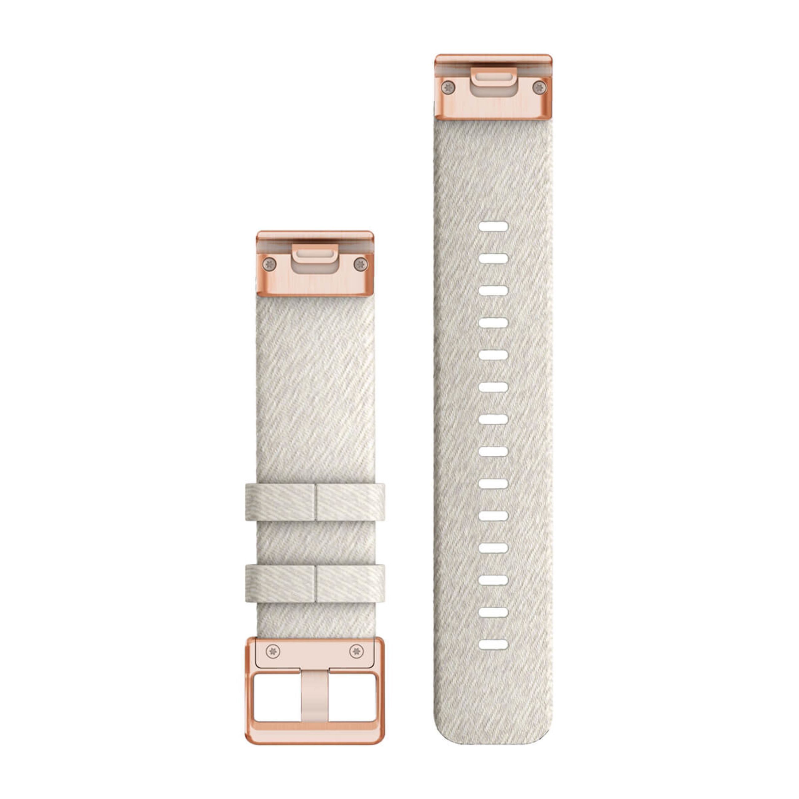 Alternative view of Quickfit 20 Watch Bands - Cream Heathered Nylon With Rose Gold Hardware