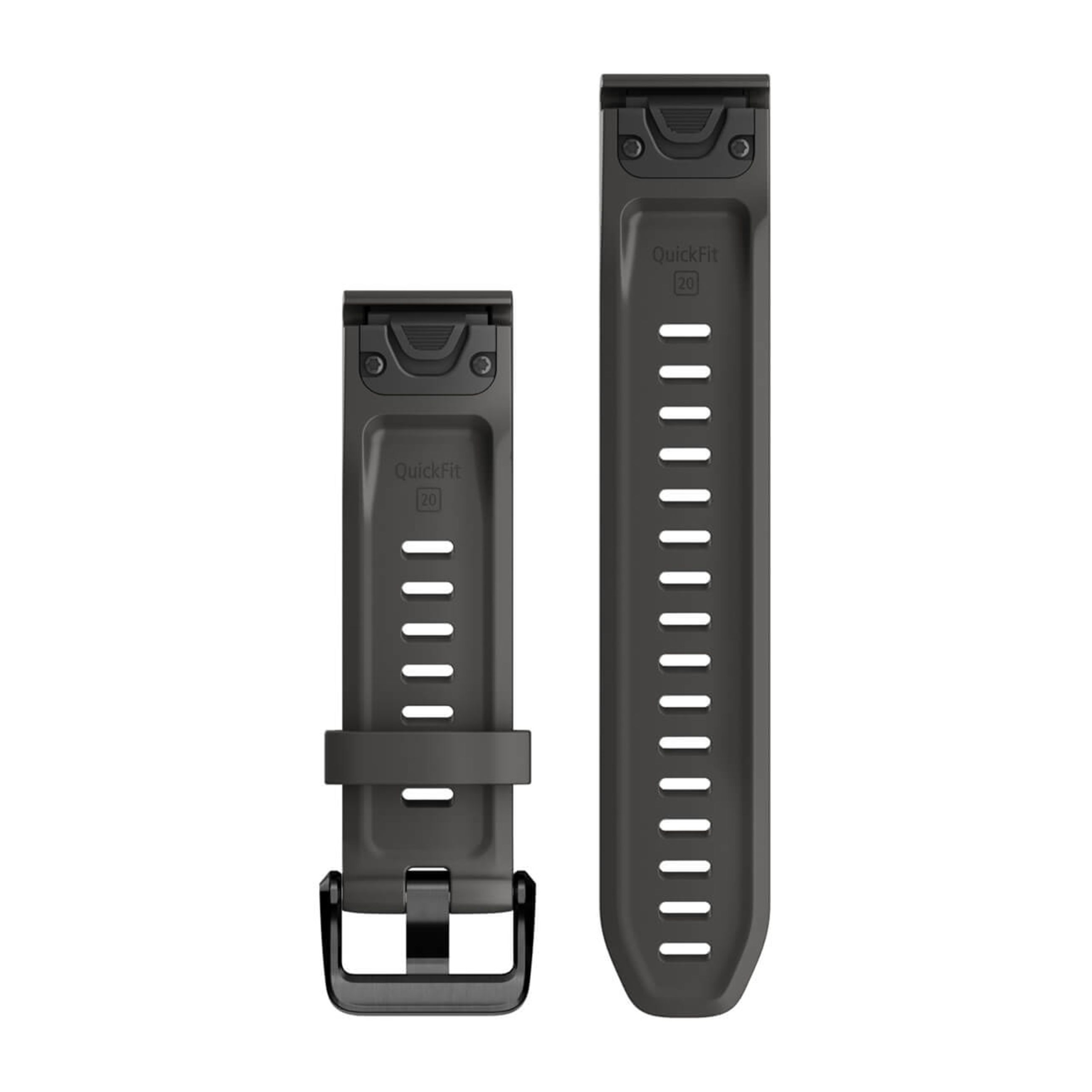Alternative view of Quickfit 20 Watch Bands - Graphite Silicone